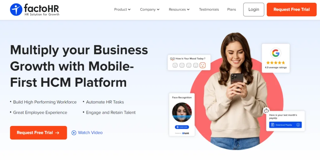 factorHR webpage