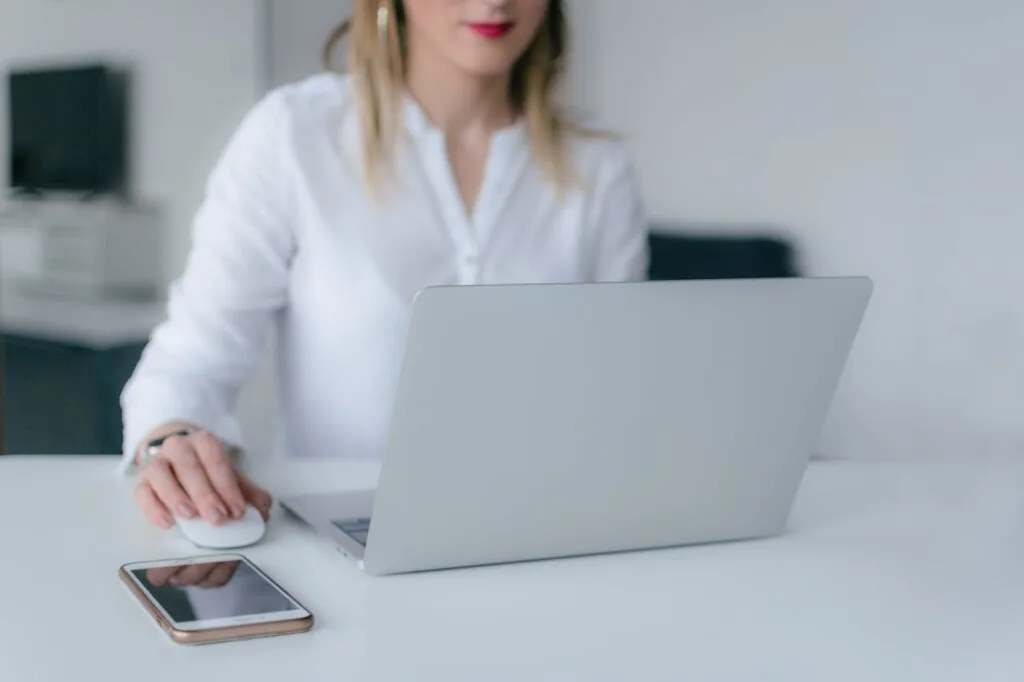 woman with a laptop