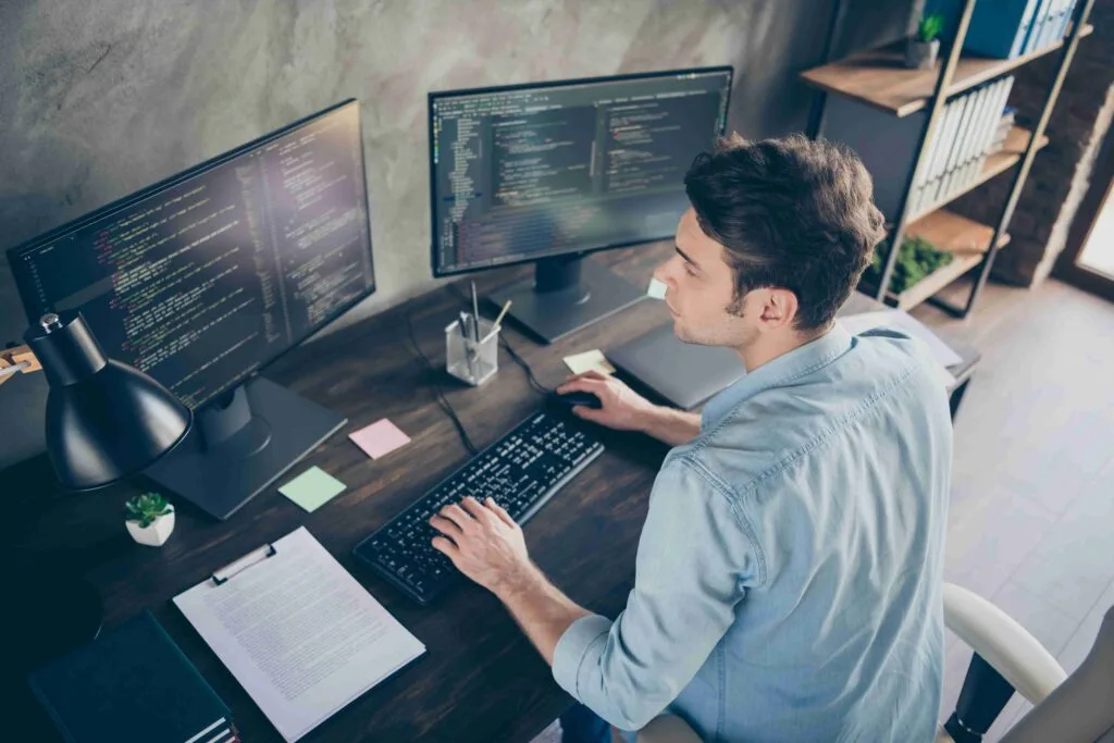 IT Professional working on a computer