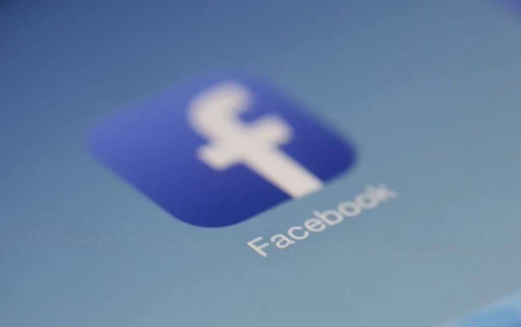 blurred Facebook app icon
