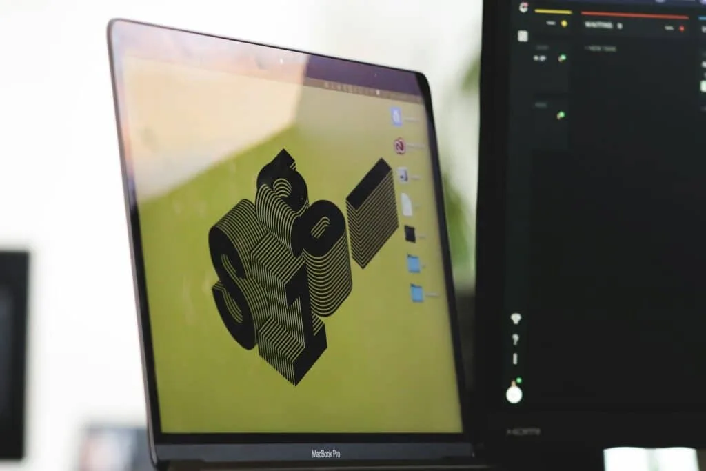 Animation program running on a desktop computer.