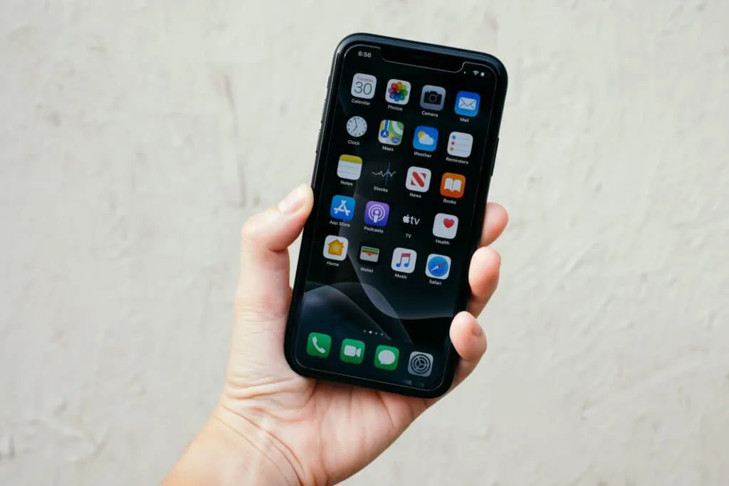 person holding an iphone