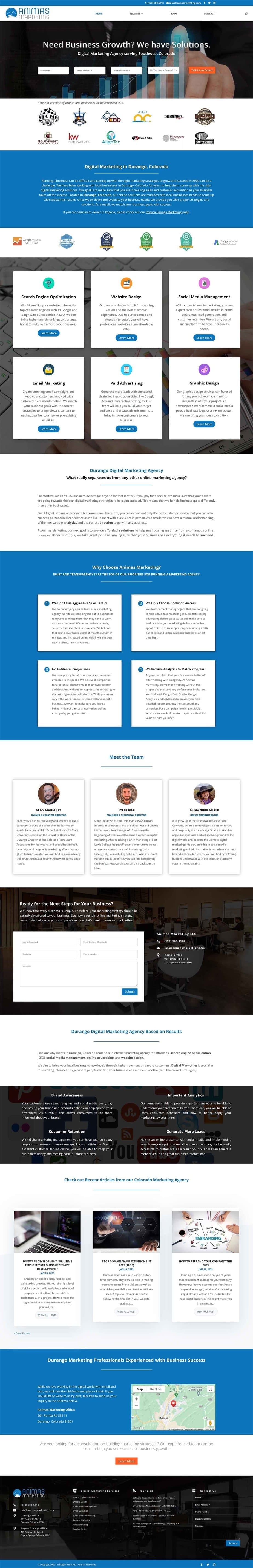Animas Marketing — Animas Marketing portfolio
