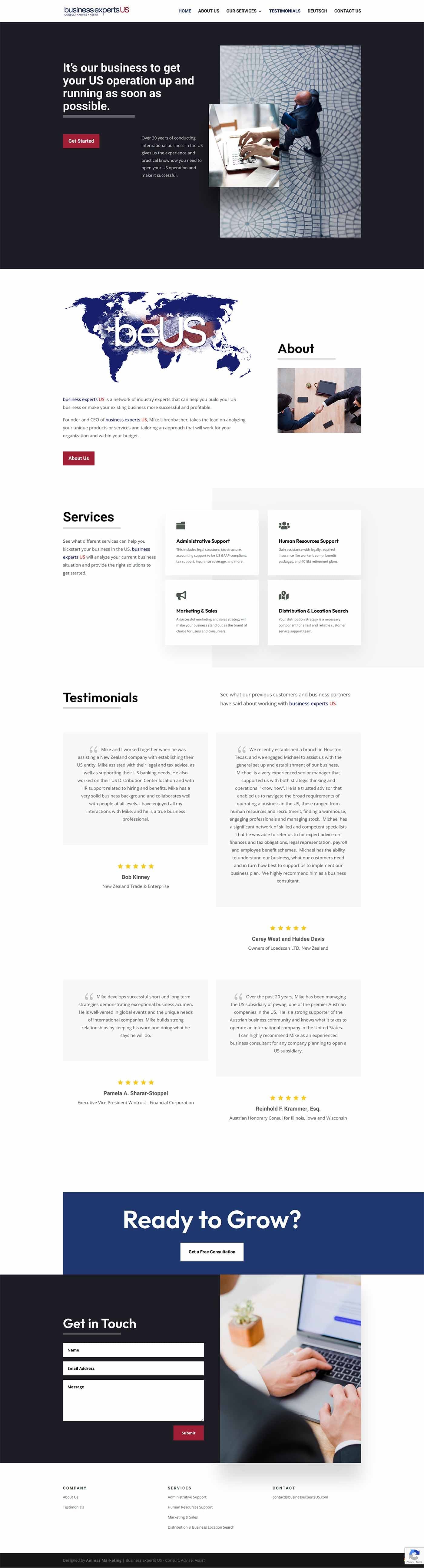 Business Experts US — Animas Marketing portfolio