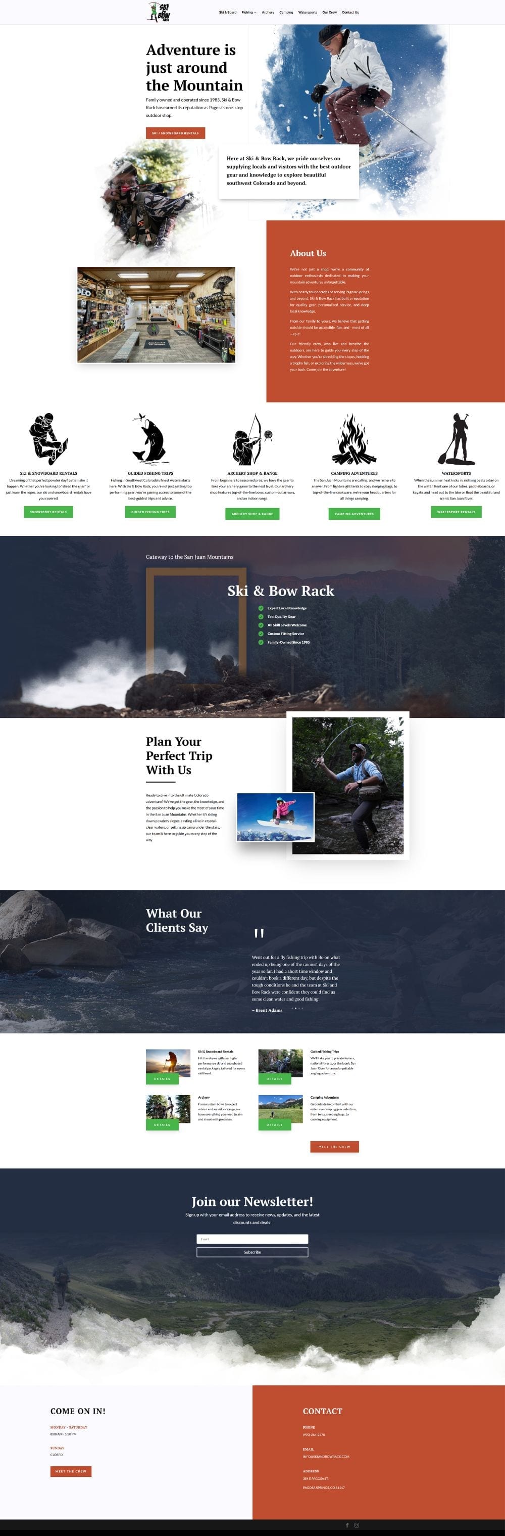 Ski and Bow Rack — Animas Marketing portfolio