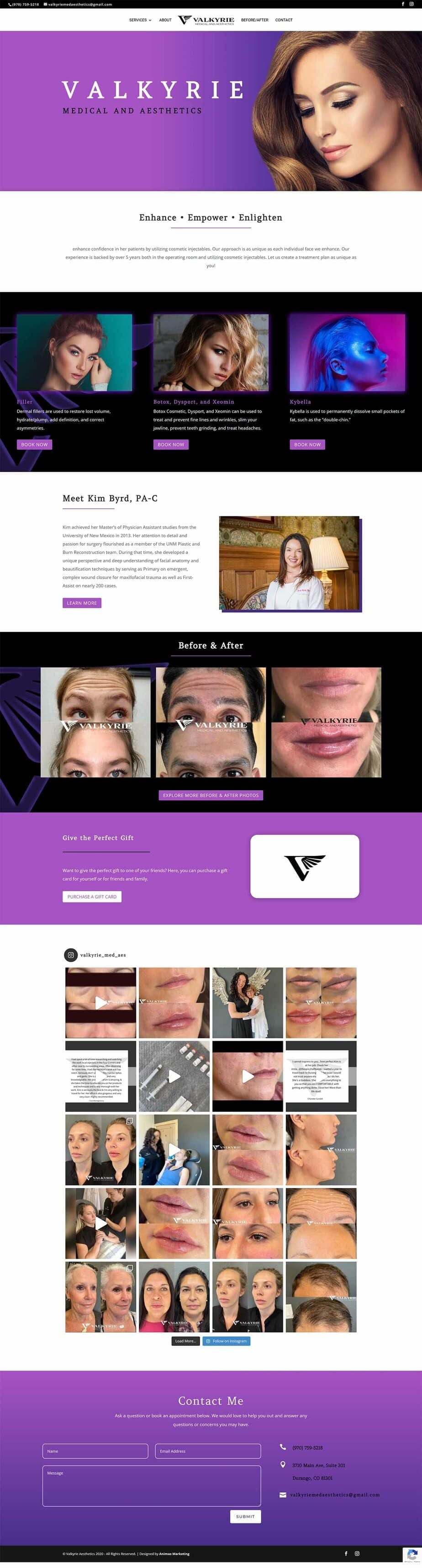 Valkyrie Aesthetics — Animas Marketing portfolio
